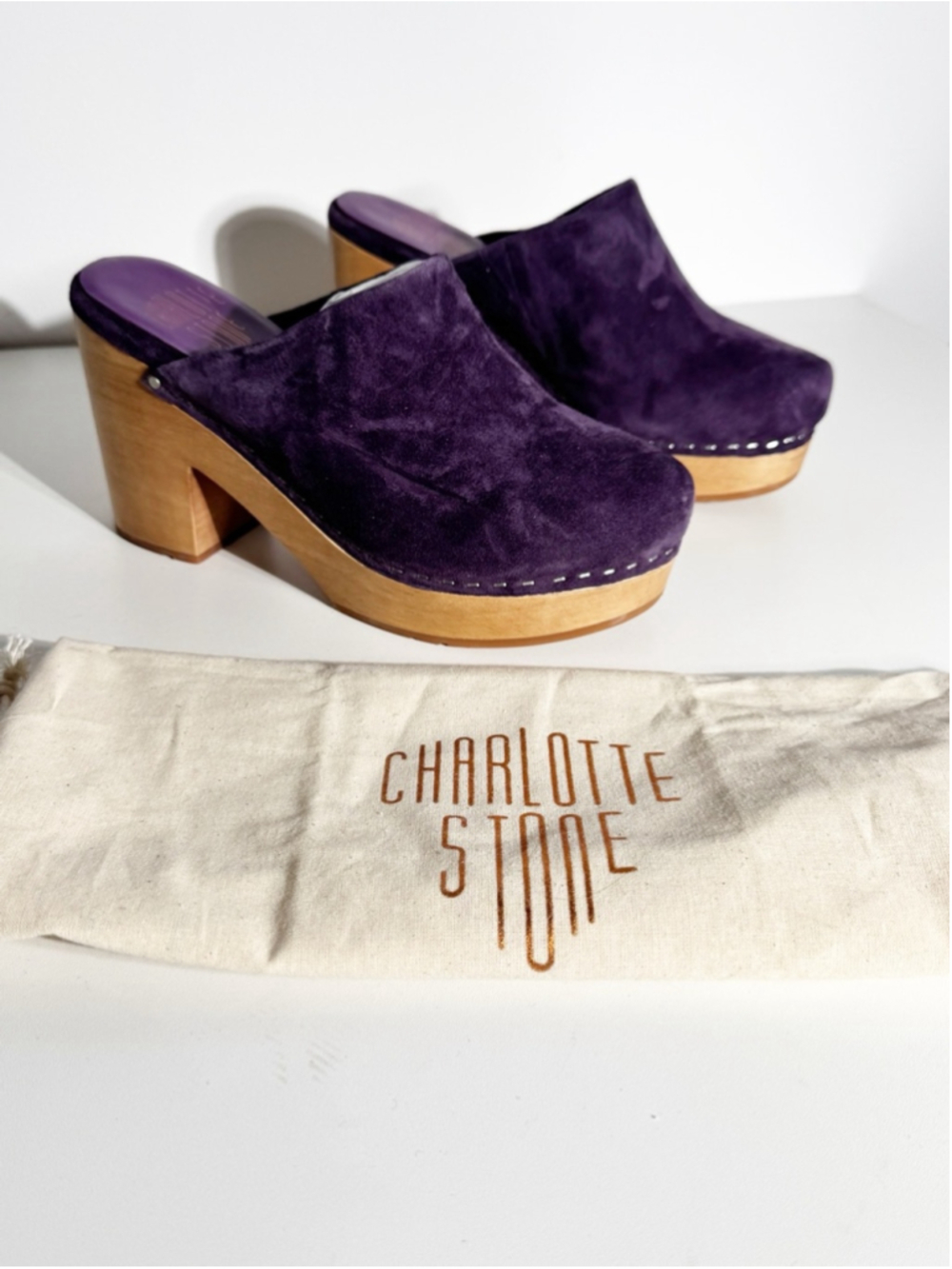 Charlotte Stone Marlow Clog Purple size 8